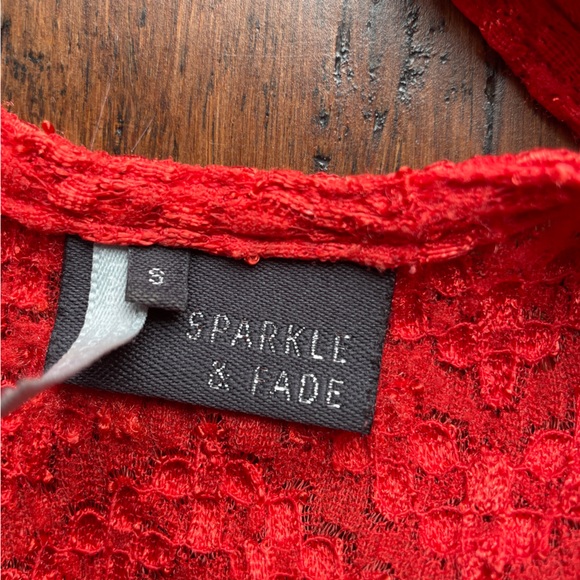 SPARKLE & FADE Red Lace Fit & Flare Dress - Picture 2 of 3